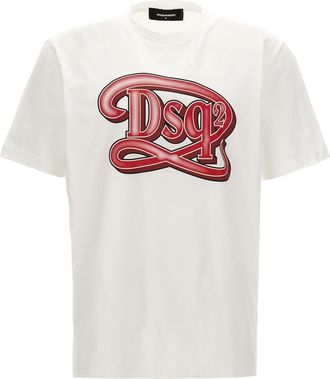 Dsquared2 White Logo Print T-shirt