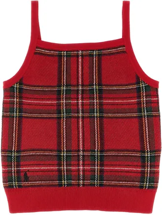 Polo Ralph Lauren Tartan Knit Cardigan Set - Red