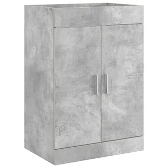 vidaXL Gabinete De Ba&ntilde;o Debajo Del Lavabo Gris Hormig&oacute;n Vidaxl