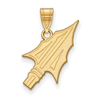 Diamond2Deal 10k Yellow Gold Florida State University Arrow Large Pendant