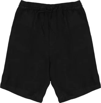 120% Lino Relaxed Fit Elastic Waistband Shorts