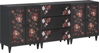 vidaXL Armarios De Almacenamiento 3 Uds. 180 X 33 X 75 Cm Multicolor Vidaxl