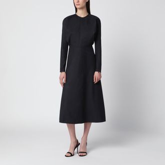 Victoria Beckham Doman virgin wool dress in dark grey m&eacute;lange