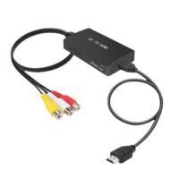 OEM Adaptador Rca A Hdmi Negro, Convertidor Av A Hdmi, Entrada Rca, Salida De V&iacute;deo, Adaptador De Audio, Para Sky/dvd/stb, Para Pantalla Hdtv Zhqrca03 - C