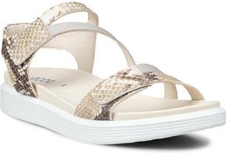 Ecco Soft Three Strap Sandal in Pure Cashmere Metallic at Nordstrom, Size 10-10.5Us