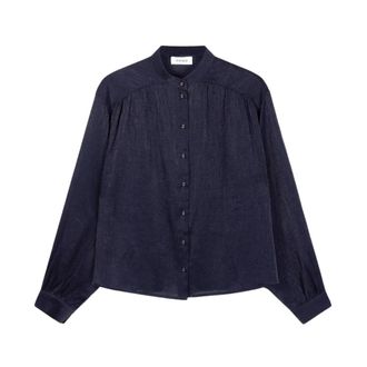 Aaiko Liv Blouse - Dames - Blouses & Shirts - Blauw - Maat: M Poliester