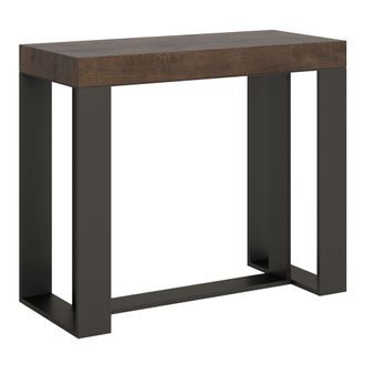 Itamoby Consolle Allungabile 90x40/300 Cm Futura Noce Telaio Antracite