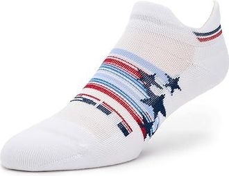 Feetures Elite Light Cushion Tab Quarter Length Socks Shoes Spangled : LG (US Mens Shoe 9-12 - Womens Shoe 10-13), Nylon/Polyester/Spandex