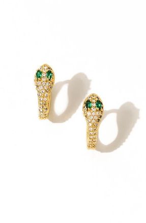 CHILD OF WILD Viper Huggie Hoop Earrings in Gold at Nordstrom