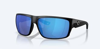 Costa Unisex Fly Line Polarized Sunglasses In Matte Black Blue Mirror