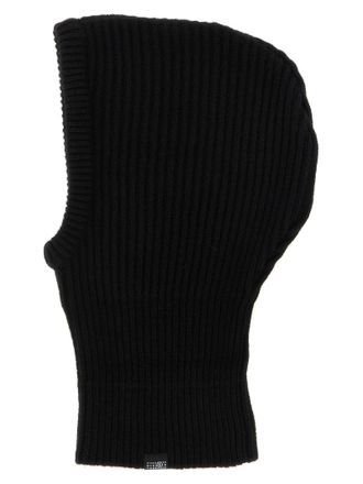 Maison Margiela Ribbed Wool Blend Balaclava - Black