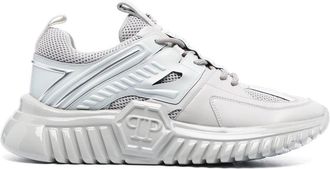 Philipp Plein Hexagon Runner low-top sneakers - unisex - Fabric/Fabric/Rubber/Calf Leather - 40 - Grey