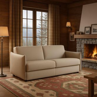Dmora Sof&aacute; Fijo 2 Plazas Monleale, Desenfundable, Repelente Al Agua Made In Italy, Lavable, 160x95x90h Cm Gris Tortora
