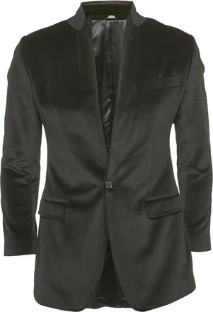 Dolce & Gabbana Fluwelen blazer met enkele rij knopen - Zwart