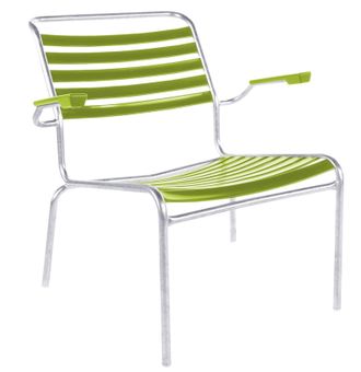 Schubiger M&ouml;bel L&auml;ttli-Lounger S&auml;ntis mit Armlehnen