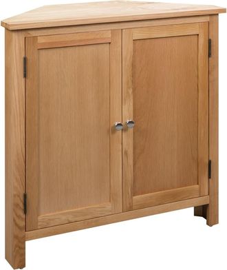 vidaXL Armario De Esquina De Madera Maciza De Roble 80x33,5x78 Cm Vidaxl