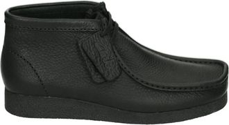 Clarks Wallabee Evo Boot - Heren - Veterlaarzen - Zwart - 40 EU - Leer - Schoenen