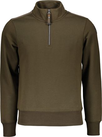 Parajumpers Olive Green Sweatshirt With Zip, Guaranteed Comfort