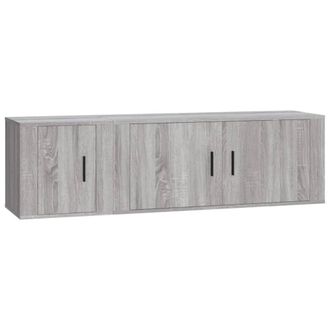 Berkfield Home 2 Piece TV Cabinet Set Grey Sonoma Engineered Wood