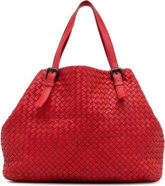 Bottega Veneta 2010-2015 large Intrecciato Cesta tote bag - women - Calf Leather - One Size - Red