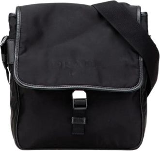 Prada Pre-owned Cross Body Bags, female, Black, Size: ONE SIZE Pre-owned Nylon prada-bags