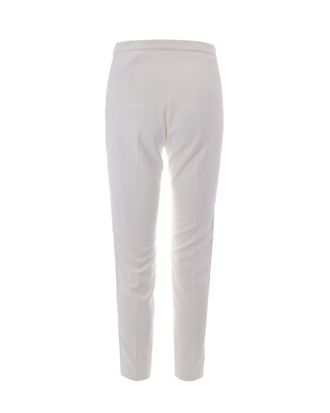 Elisabetta Franchi Womens Trousers Crepe Satin Ivory Polyester