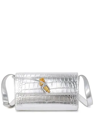 Tiffany & Fred Croc-Embossed Metallic Leather Bag