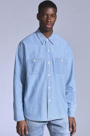 Levi's Camisa Work - Hombre - L - Azul / Blue Light Chambray
