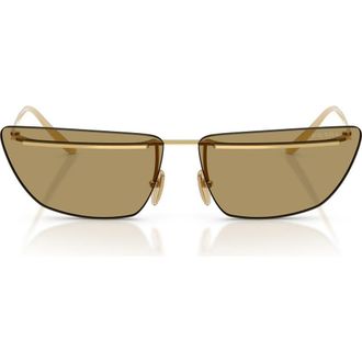 Prada 64mm Oversize Butterfly Sunglasses in Gold /Green Olive at Nordstrom