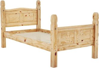 Home Discount Home Discount - Corona Solid Pine Wood Bed Frame, High Foot End, 3ft Single, 190 x 90 cm