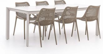 Forza Furniture Forza Ripi/Sestino 220cm dining tuinset 7-delig stapelbaar