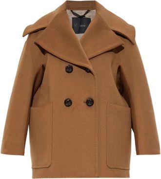 Max Mara Cashmere Knitwear, female, Brown, Size: 2XS Max Mara Coats Brown