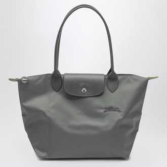 Longchamp Graphitfarbenes Le Pliage Gr&uuml;n M Tasche