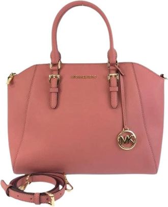 Michael Kors Pre-owned Siara Leren 2way Tas - Dames - Vintage Handtas - Roze - ONE Size - Leer - Vintage