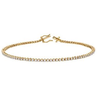 LuvMyJewelry Amora 1 Ct Lightweight 10K Gold Lab Grown Tennis Bracelet in 10K Yellow Gold at Nordstrom, Size 7