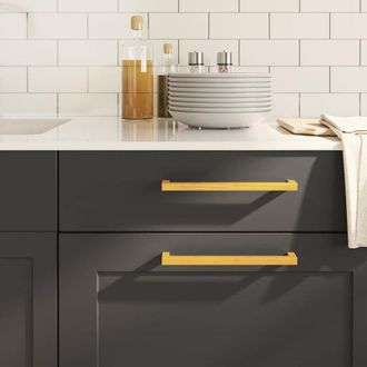 vidaXL Tiradores Para Armarios 20 Uds Acero Inoxidable Dorado 224 Mm Vidaxl