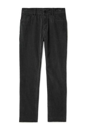 James Perse Slim-Fit Straight-Leg Cotton-Blend Corduroy Trousers