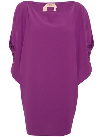 N&deg;21 draped mini dress - women - Polyester - 40 - Purple