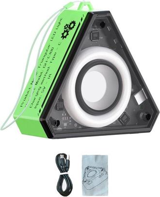 OEM Luz Nocturna, Luz Nocturna Recargable Por Usb, L&aacute;mpara De Lectura Led Para Escritorio, 3 Modos, L&aacute;mpara Port&aacute;til Para Dormitorio, Verde Con Reloj