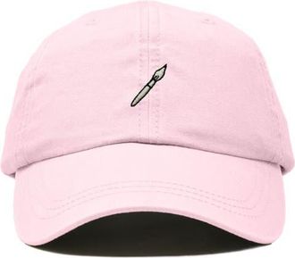 Dalix Paint Brush Dad Cap in Washed Pink at Nordstrom