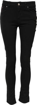 Dolce & Gabbana Womens Black Cotton Skinny Mid Waist Denim Jeans Elastane Clothing