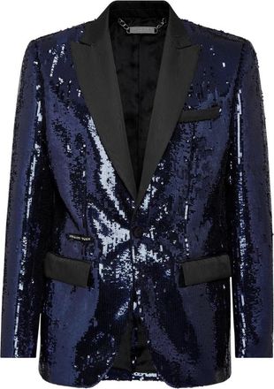 Philipp Plein Blazer Lord Fit - Heren - Blazers - Blauw - M - Polyester - Jassen