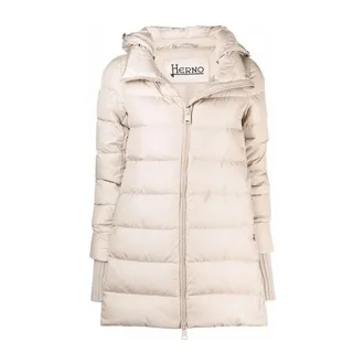 Herno Dames, Mantels, Beige, Maat: XL Nylon