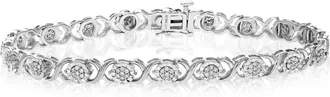 Vir Jewels 1/2 cttw Lab Grown Diamond Tennis Bracelet in Sterling Silver 7 Inch For Women