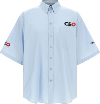 Balenciaga Mens Ceo Uniform Logo Shirt