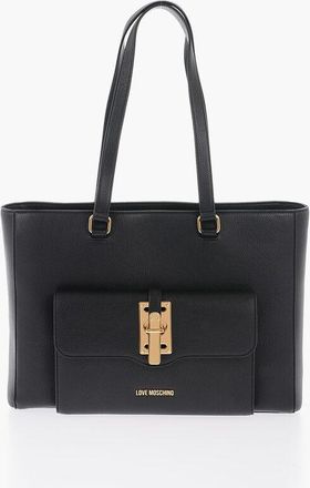Moschino LOVE Faux Leather Tote Bag with Golden Details size Unica