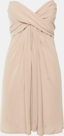 Zimmermann Peach Silk Strapless Mini Dress