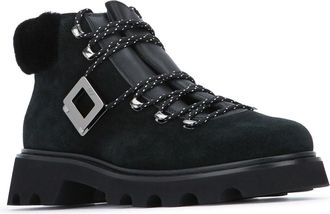 Roger Vivier Womens Boot Black Suede Upper With