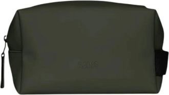 Rains Wash Bag Small - unisex - Toilettassen - Groen - ONE Size - Polyester - Tassen