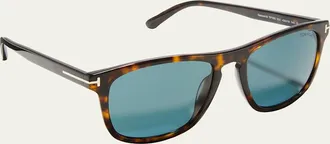 Tom Ford Mens Gerard-02 Square T-Logo Sunglasses